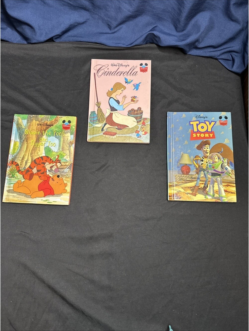 Children's Disney Book Lot From 90's Toy STORY WINNIE THE POOH Cinderella